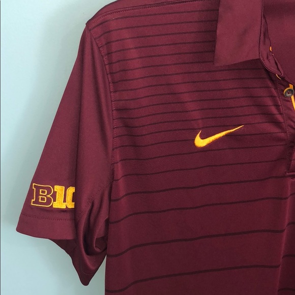 Men's Nike Dry-Fit maroon MN Golf team polo - Picture 5 of 5
